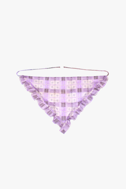 Anna Sui Plaid Blossom Bandana