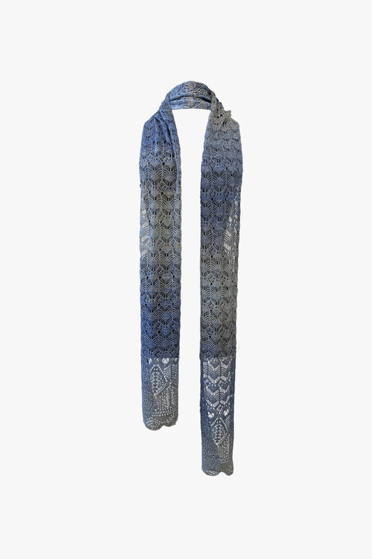 Anna Sui Ombre Space Dye Crochet Scarf - Twilight