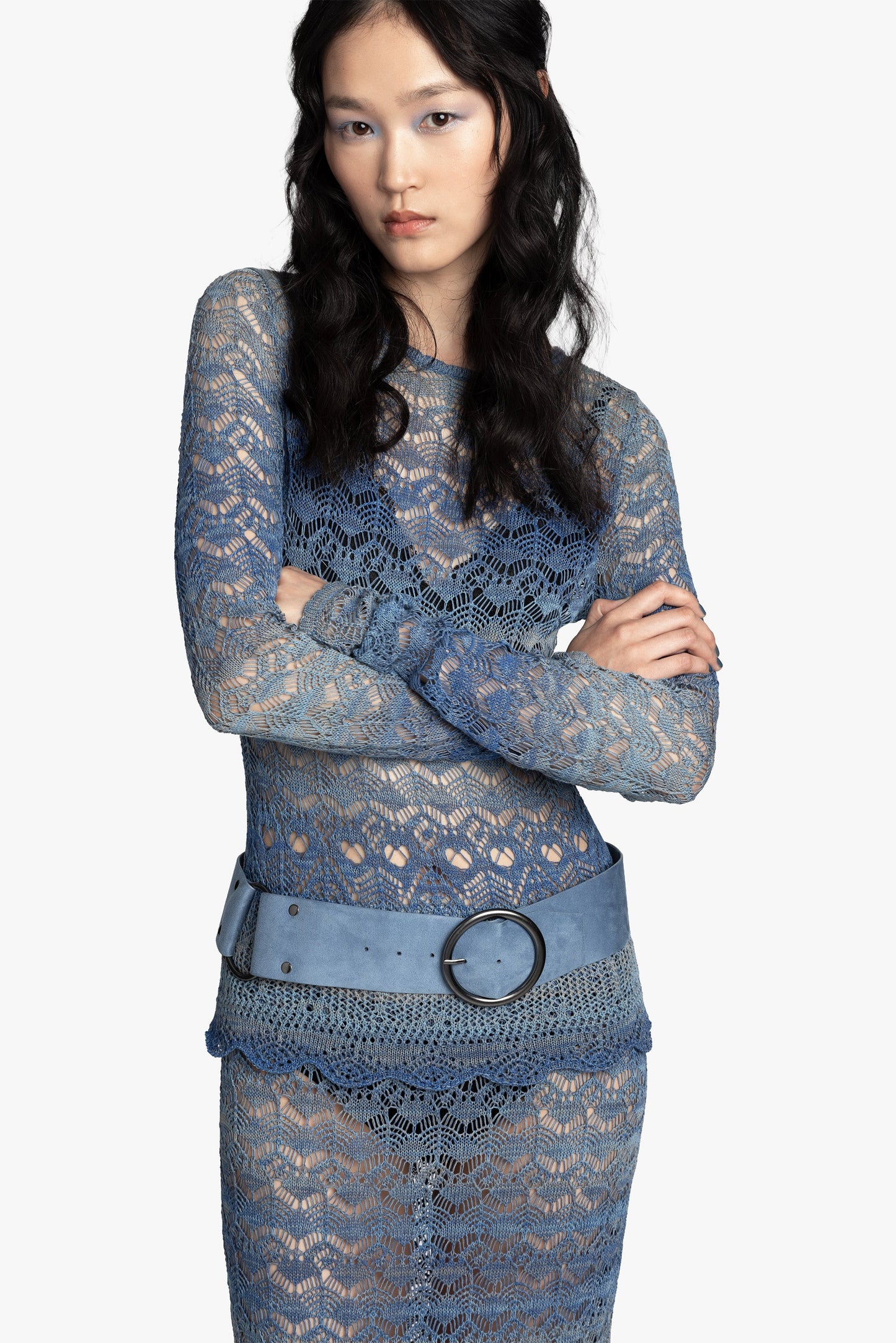 Anna Sui Suede Belt - Denim