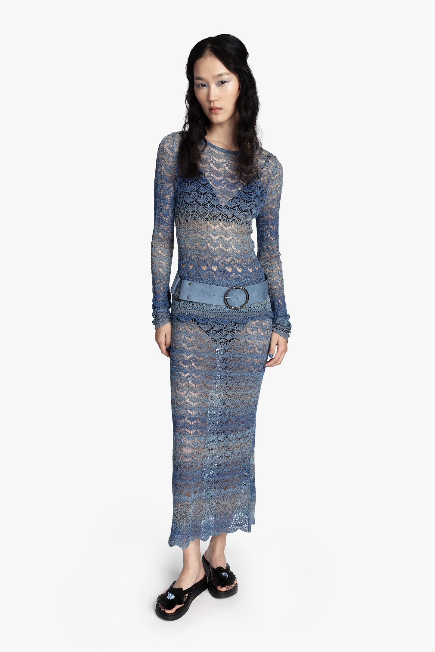 Anna Sui Suede Belt - Denim