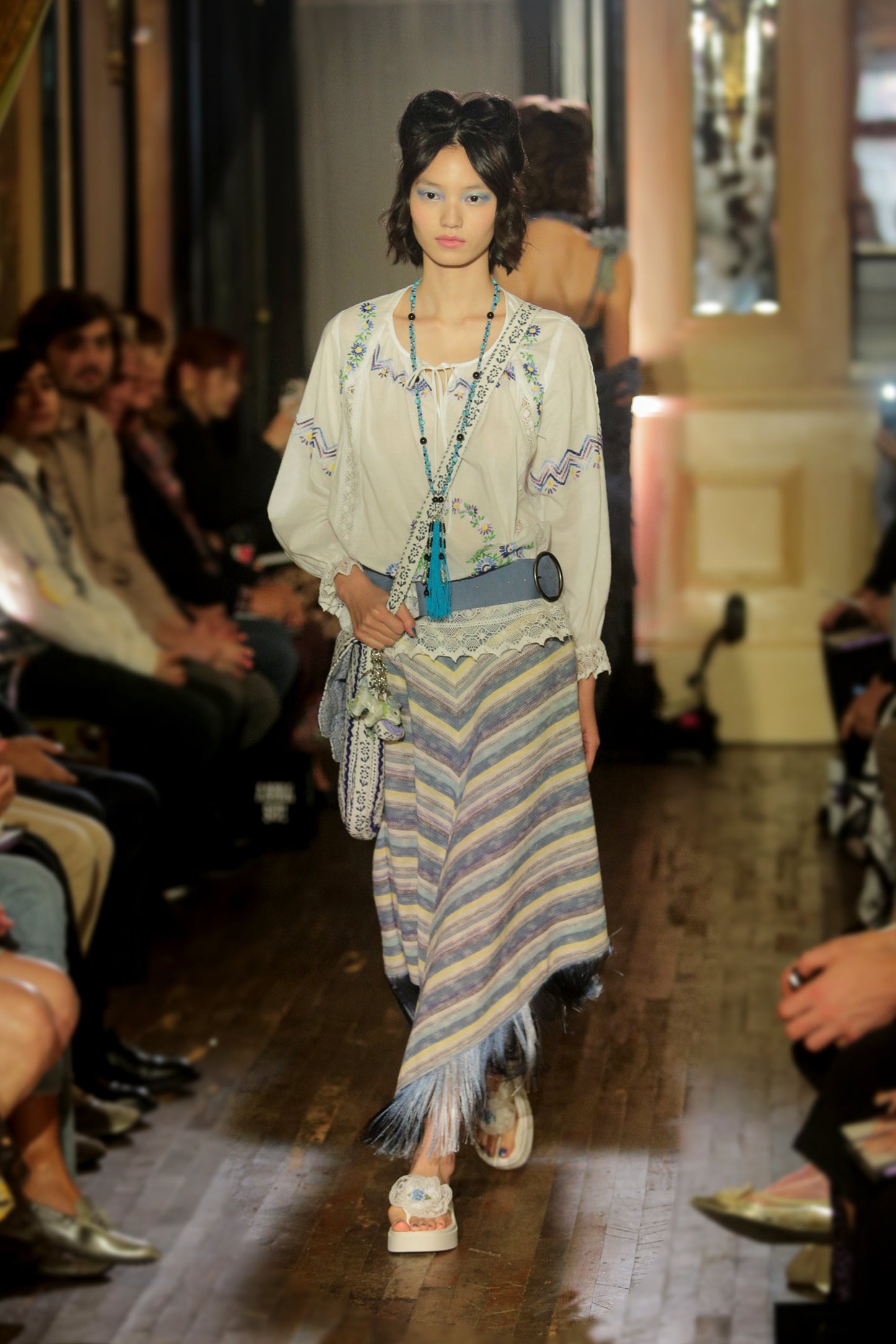 Anna Sui Suede Belt - Denim