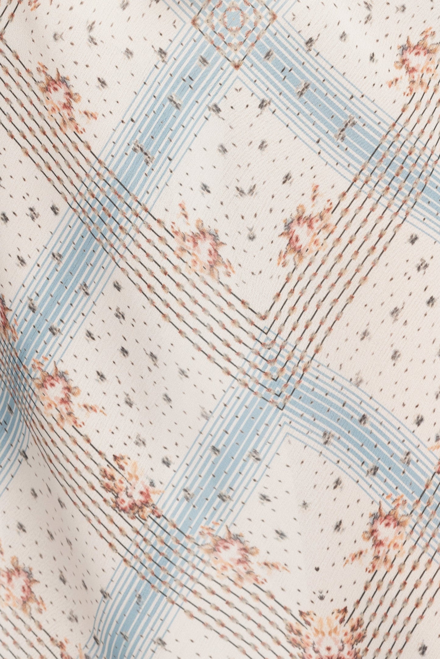 Anna Sui Heritage Scarf Print Chiffon Skirt