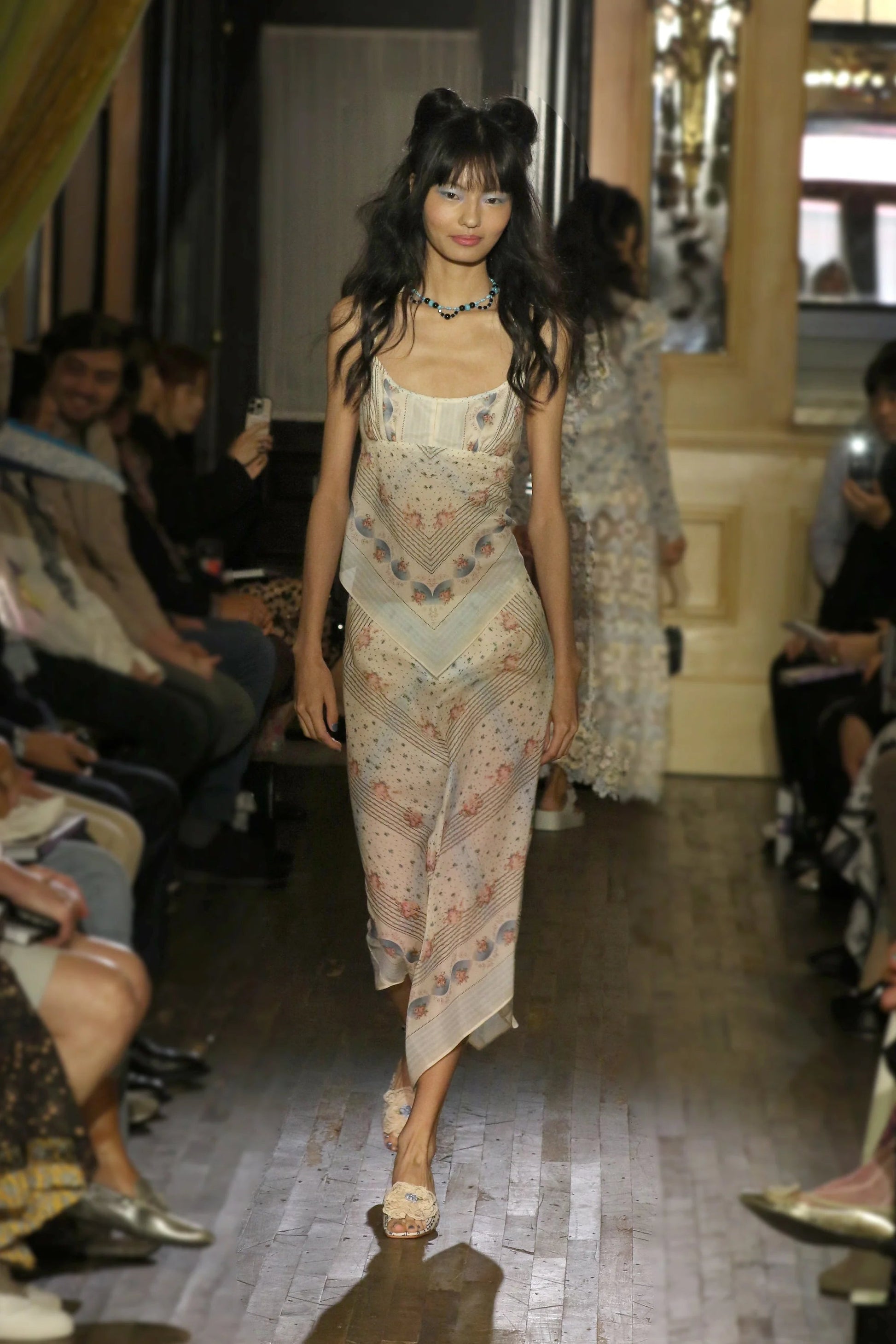 Anna Sui Heritage Scarf Print Chiffon Skirt