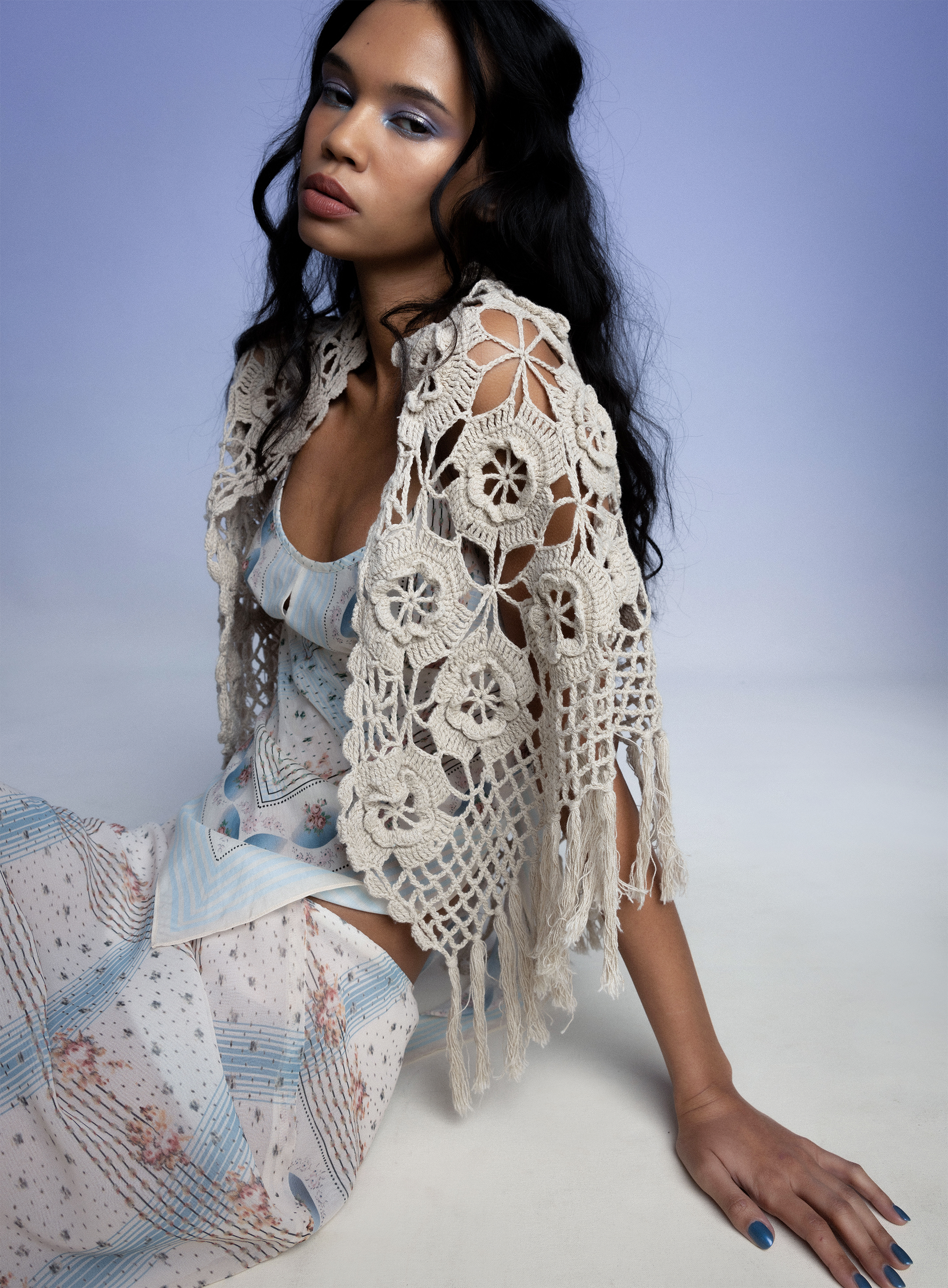 Anna Sui Heritage Scarf Print Apron Top