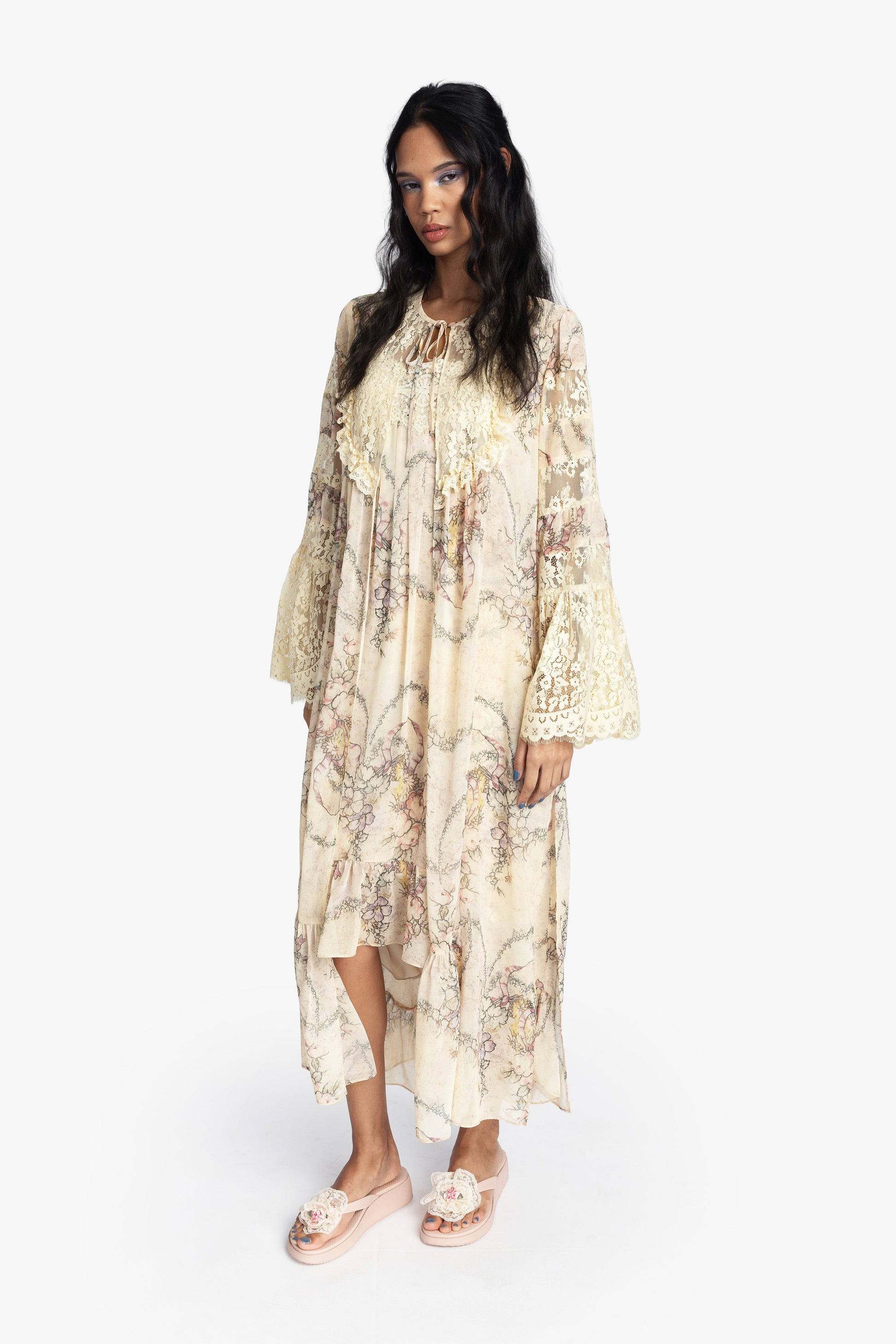 Anna Sui Spirit Bloom Chiffon Peignoir