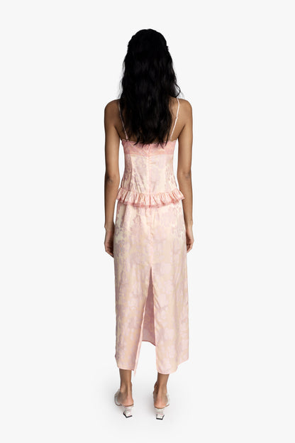 Anna Sui Damask Rose Brocade Slip Dress
