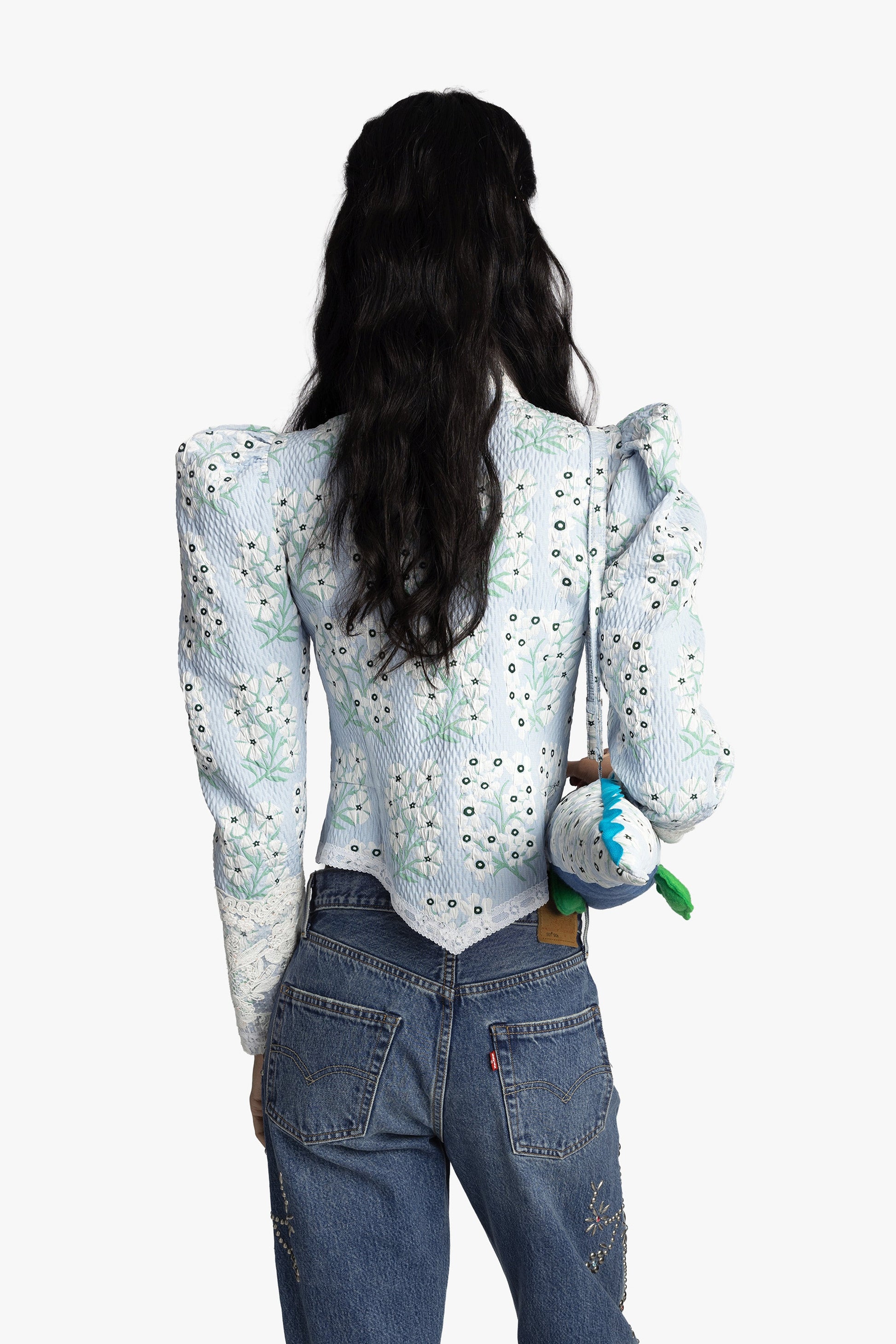 Anna Sui Morning Glory Brocade Victorian Jacket