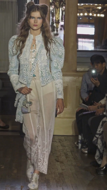 Anna Sui Morning Glory Brocade Victorian Jacket
