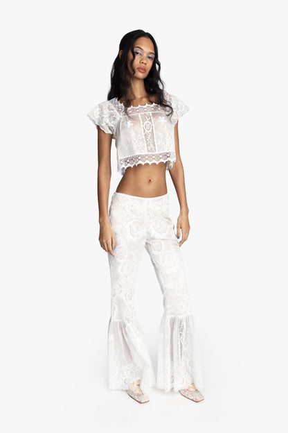 Anna Sui Cottage Rose Lace Top