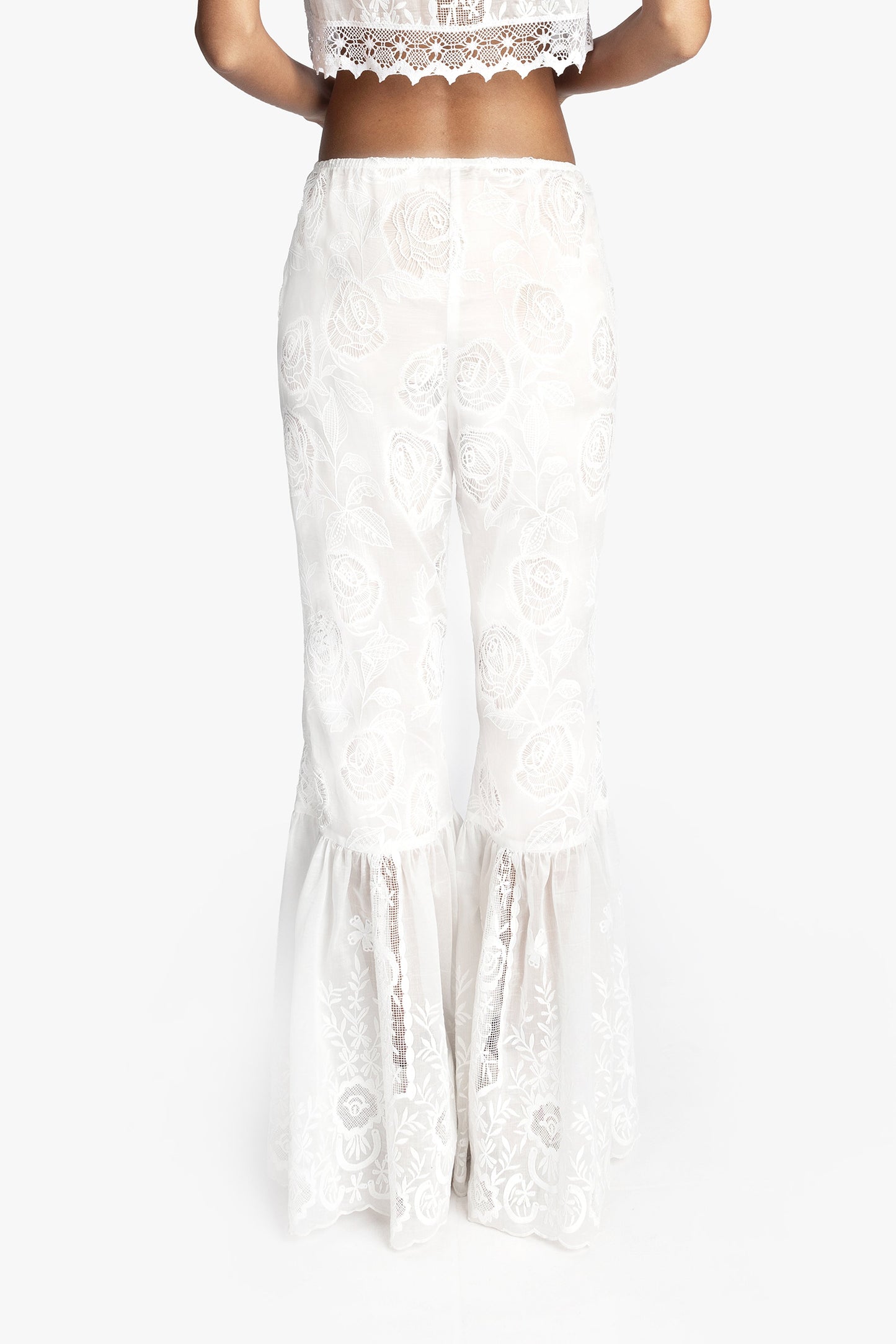 Anna Sui Cottage Rose Lace Pants