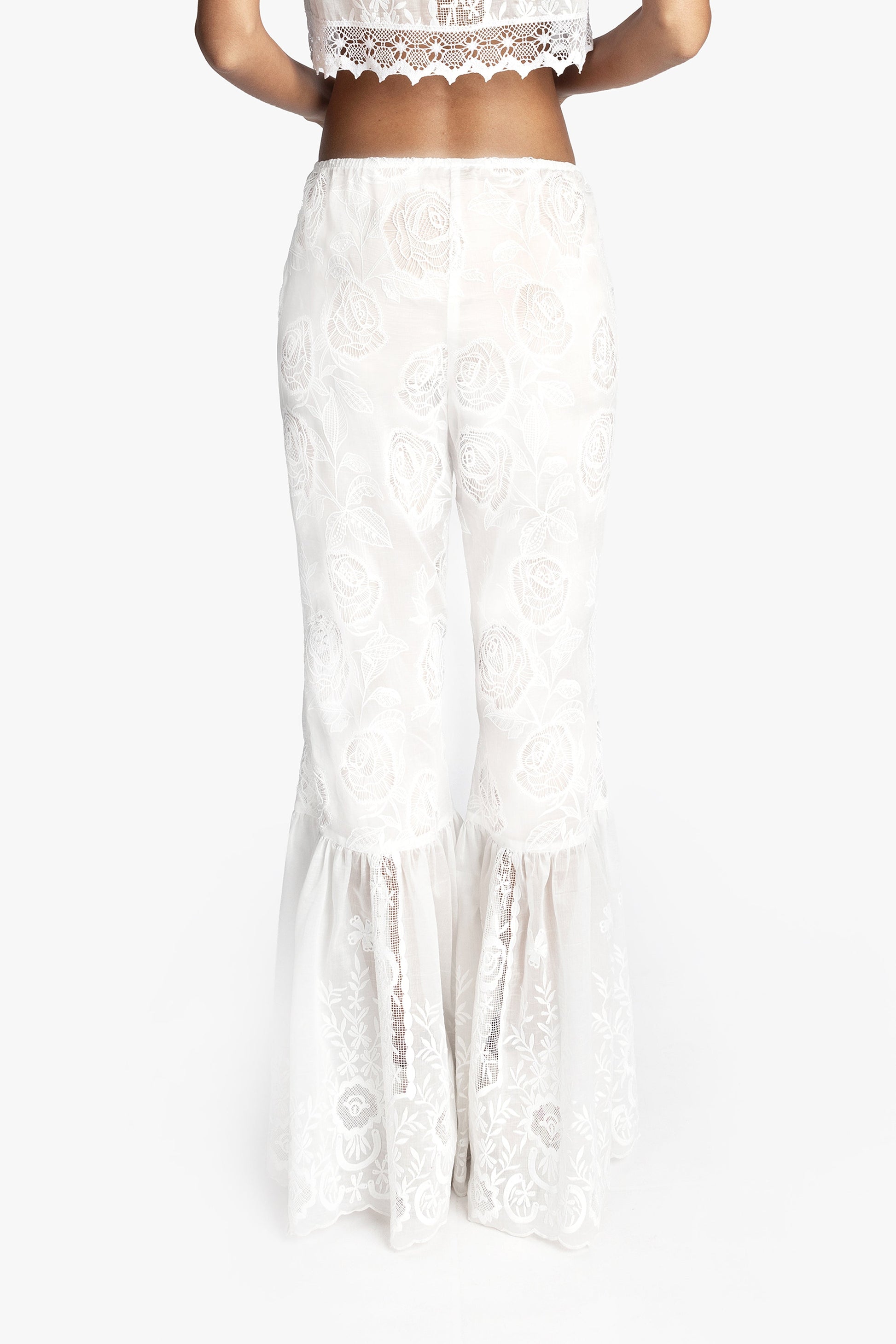 Anna Sui Cottage Rose Lace Pants