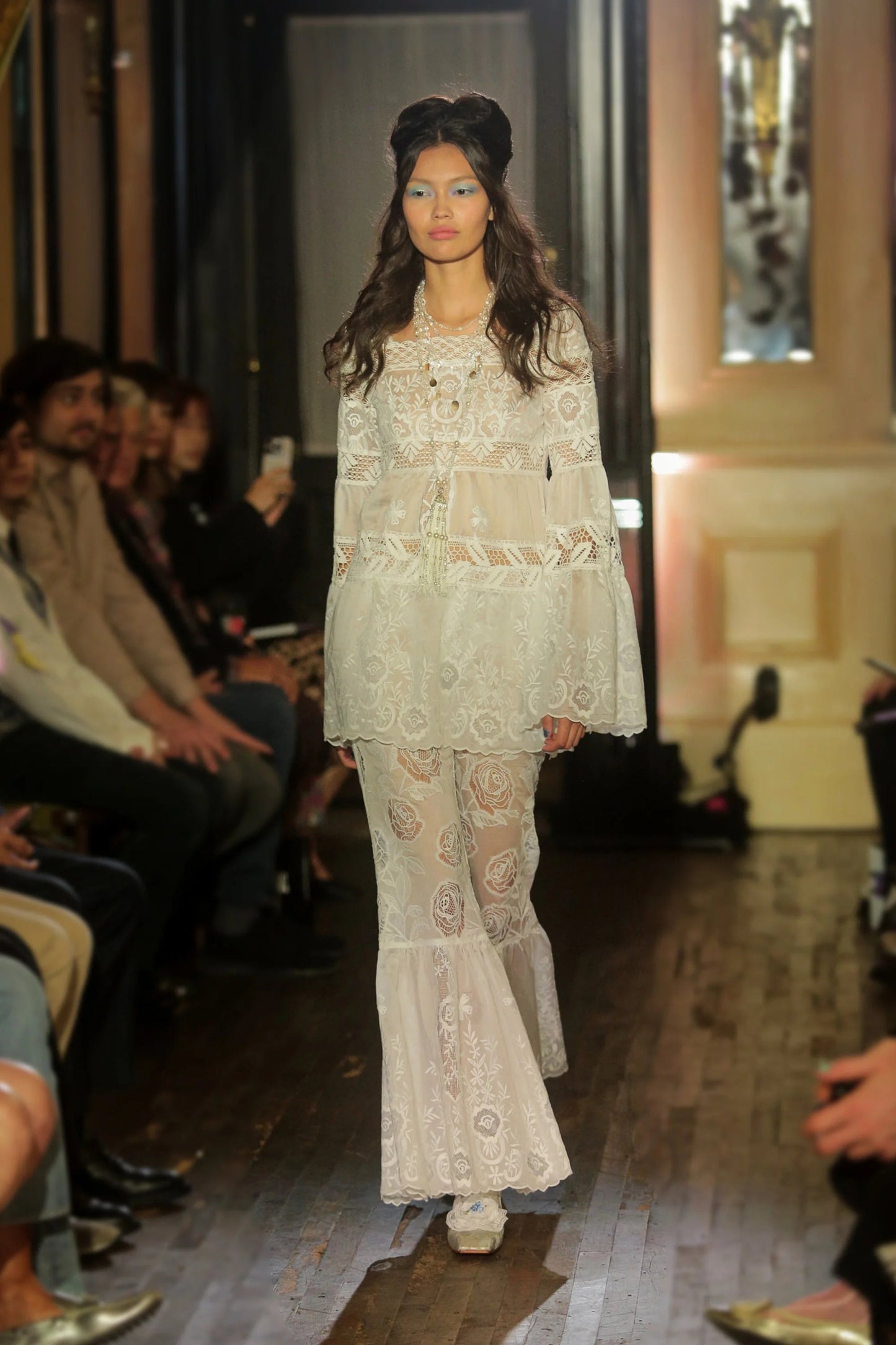 Anna Sui Cottage Rose Lace Pants