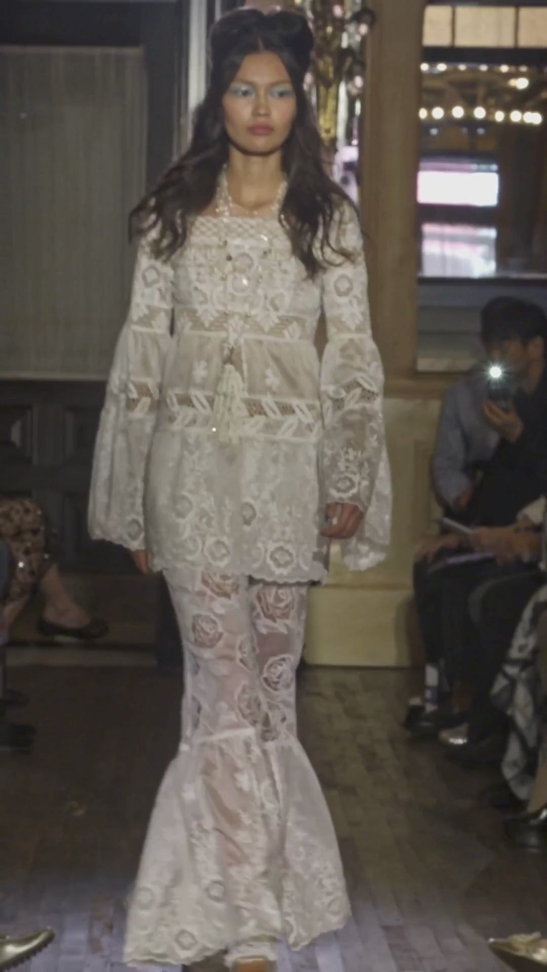 Anna Sui Cottage Rose Lace Pants