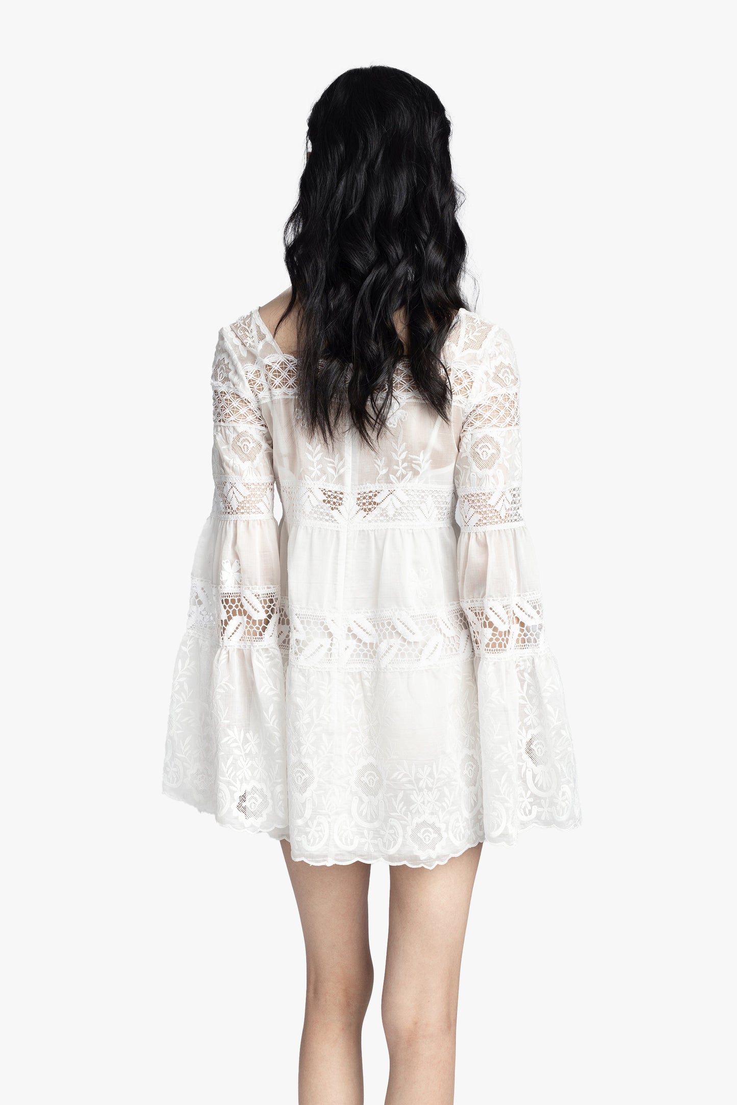 Anna Sui Cottage Rose Lace Mini Dress
