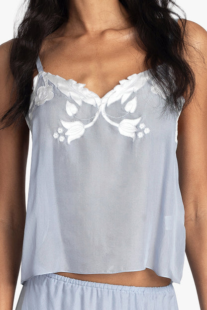 Anna Sui Nouveau Satin Applique Camisole