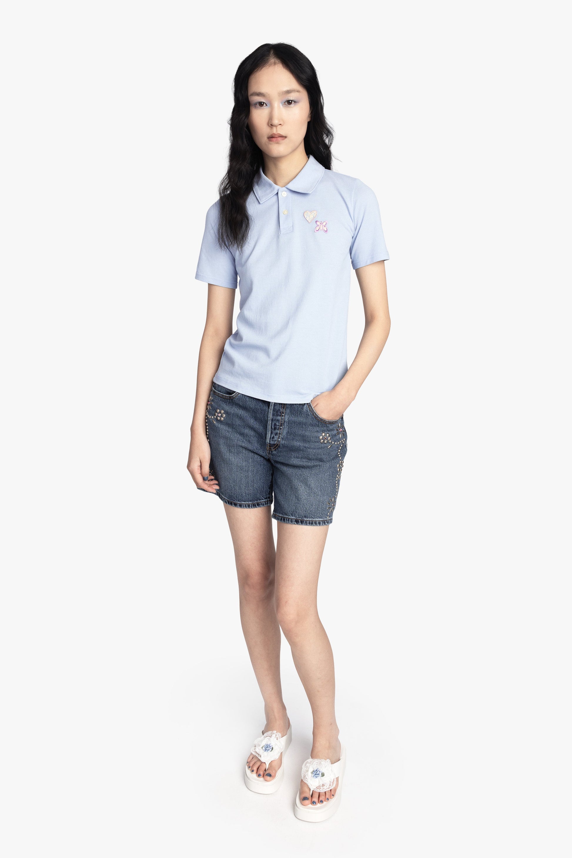 Anna Sui Patch Polo Tee