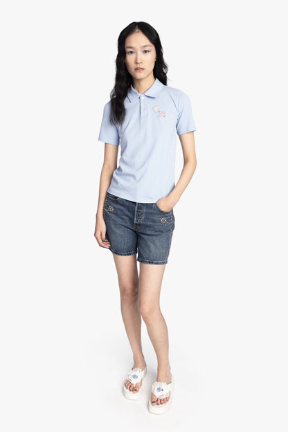 Anna Sui Patch Polo Tee