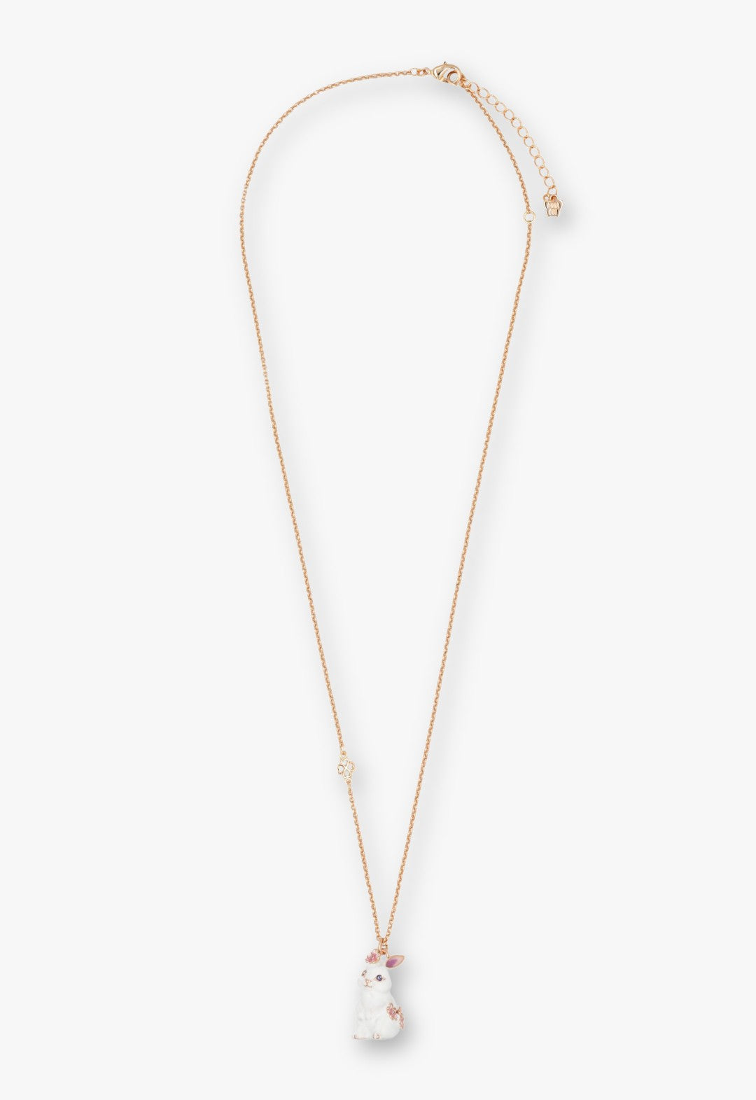 Anna Sui Blossom Bunny Charm Necklace - Gold