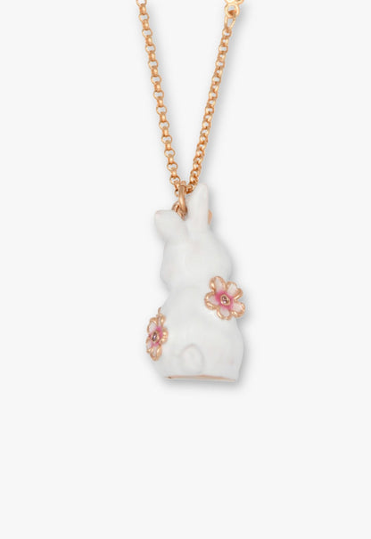 Anna Sui Blossom Bunny Charm Necklace - Gold