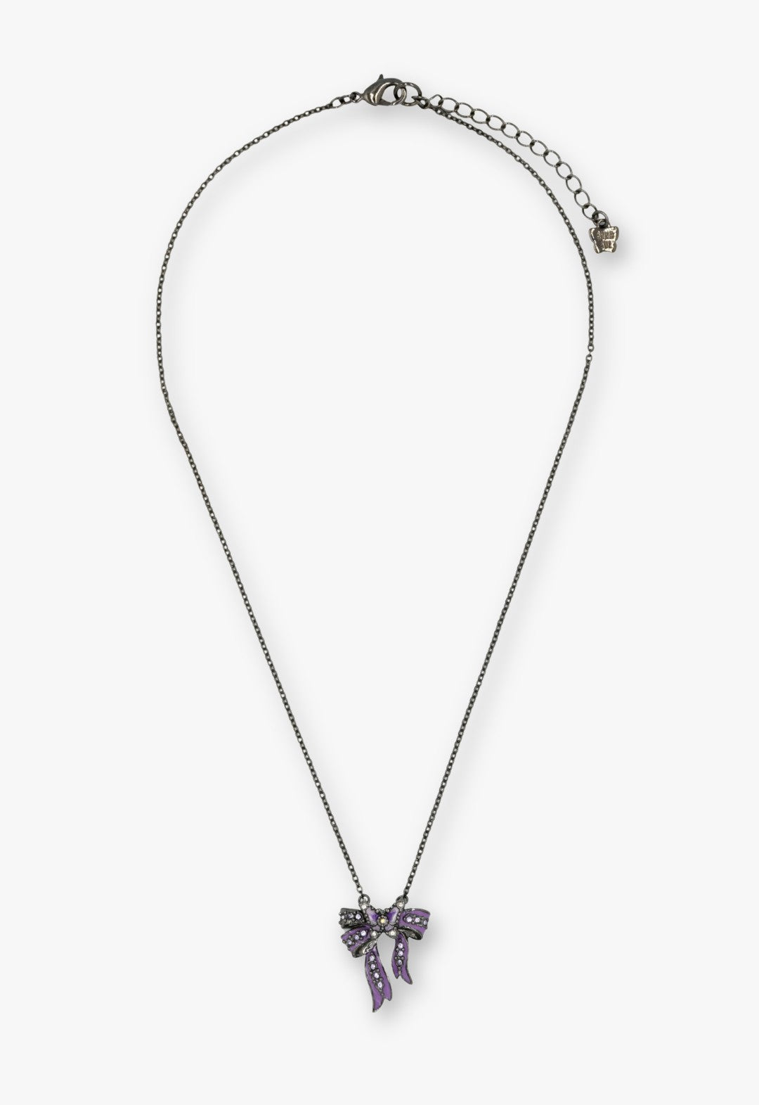 Anna Sui Dark Romance Butterfly Bow Necklace - Gunmetal