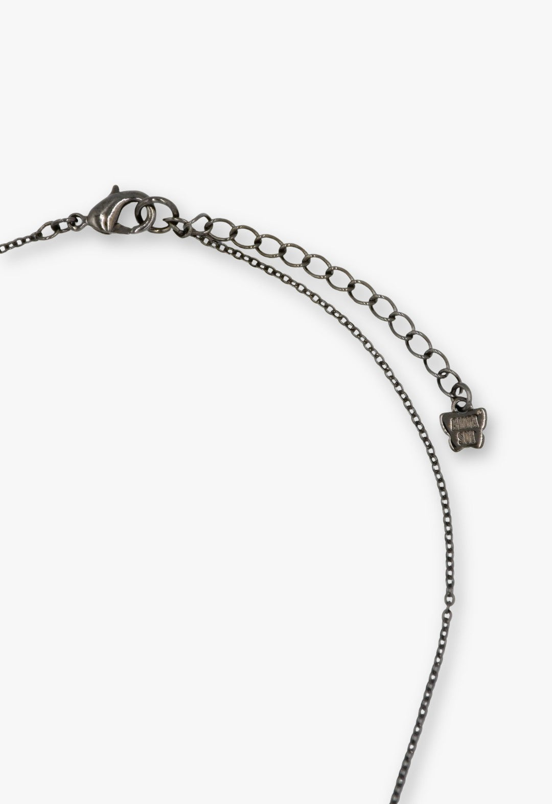 Anna Sui Dark Romance Butterfly Bow Necklace - Gunmetal