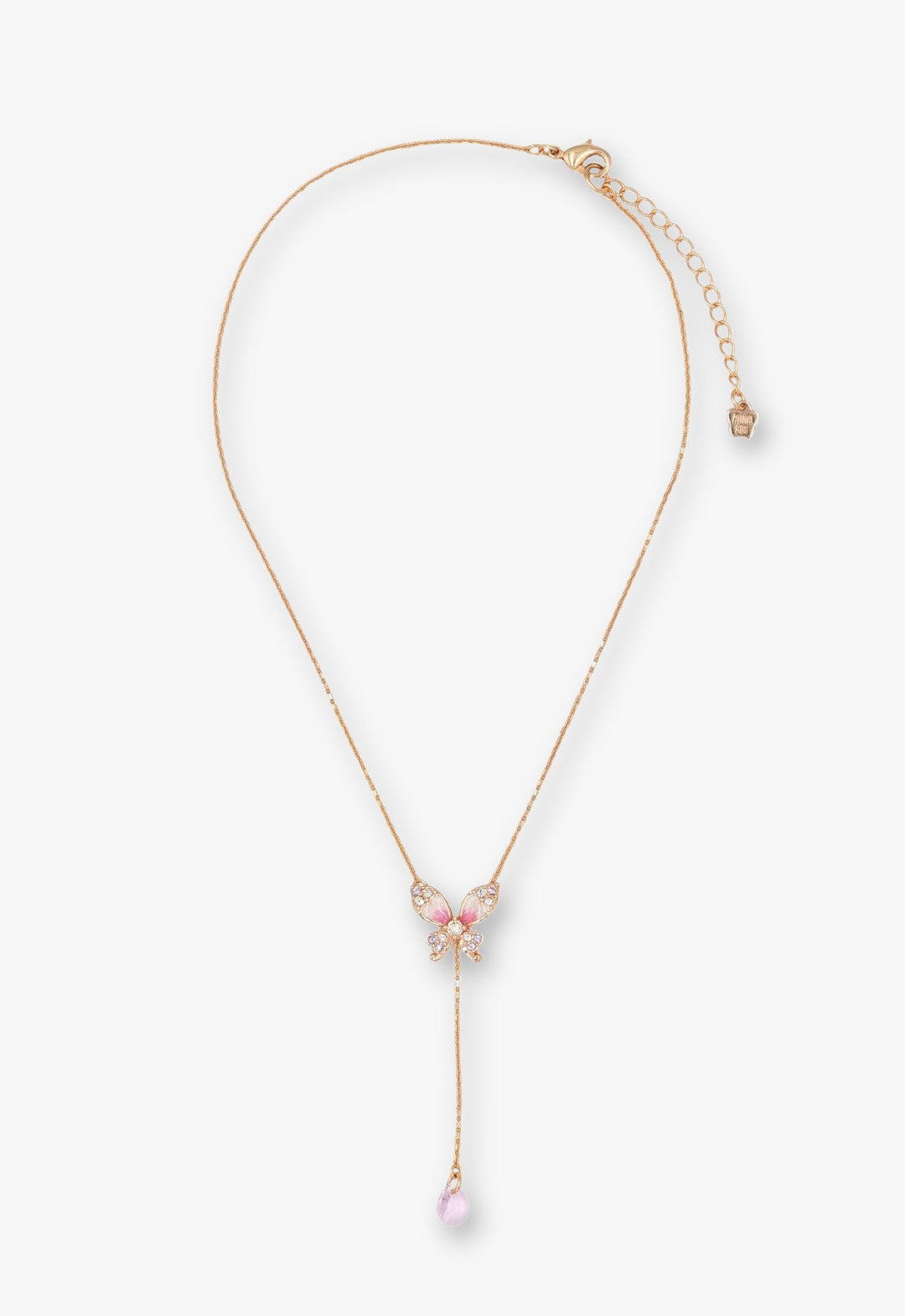 Anna Sui Crystal Bloom Butterfly Necklace