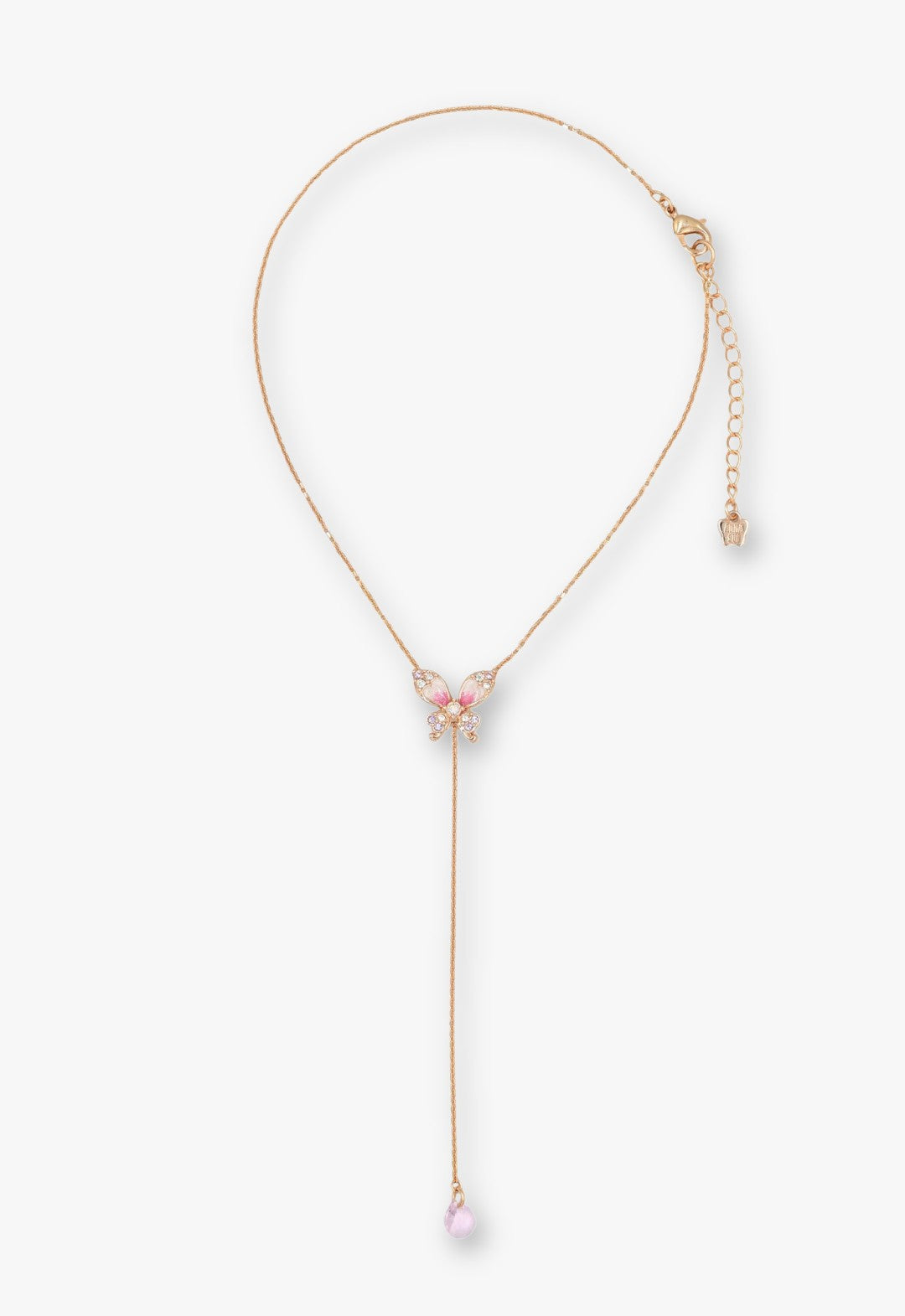 Anna Sui Crystal Bloom Butterfly Necklace