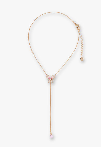 Anna Sui Crystal Bloom Butterfly Necklace