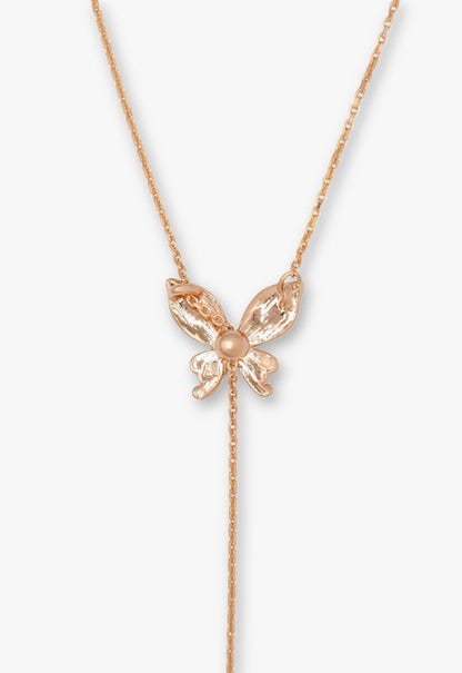 Anna Sui Crystal Bloom Butterfly Necklace