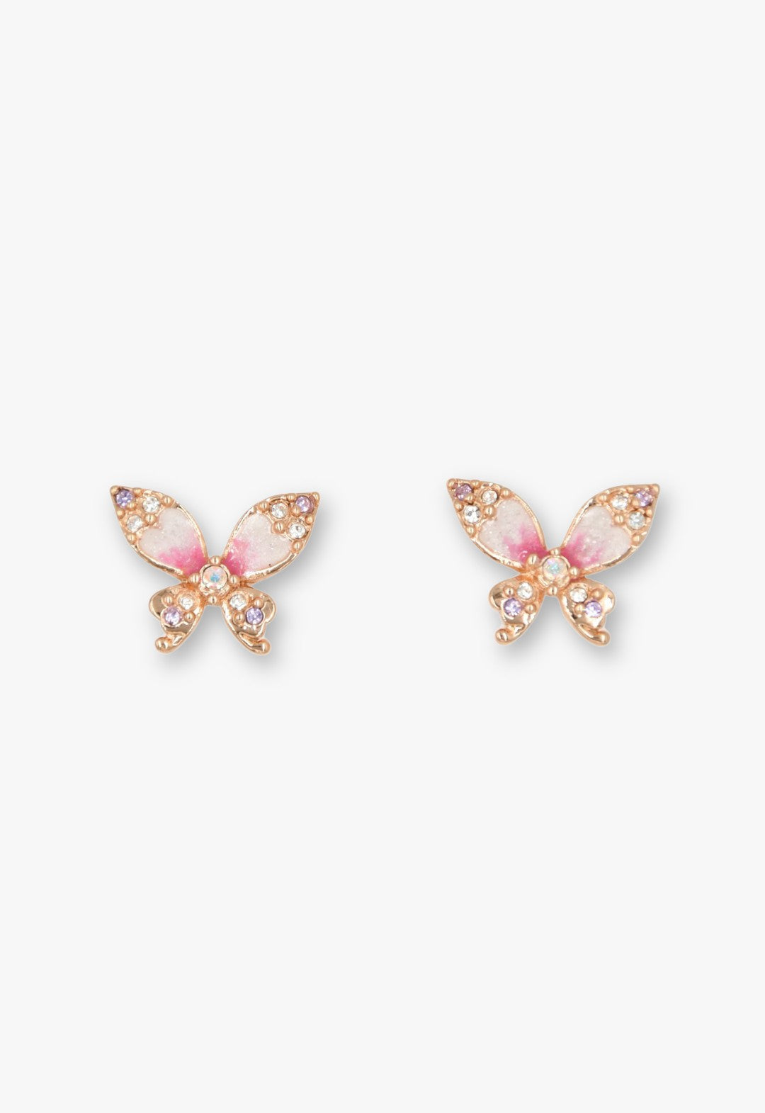 Anna Sui Crystal Bloom Butterfly Earrings
