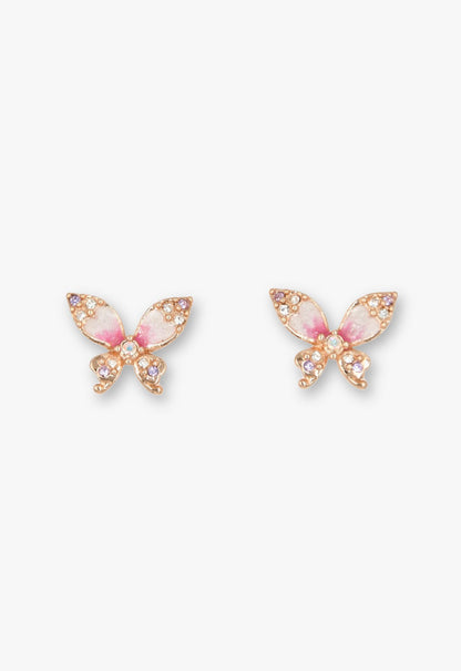 Anna Sui Crystal Bloom Butterfly Earrings