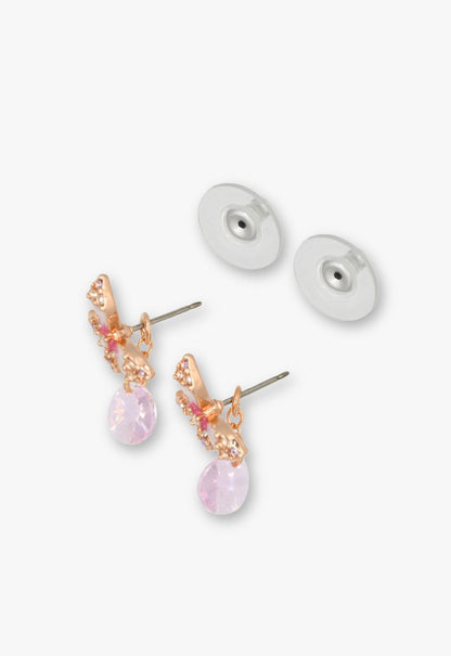 Anna Sui Crystal Bloom Butterfly Earrings