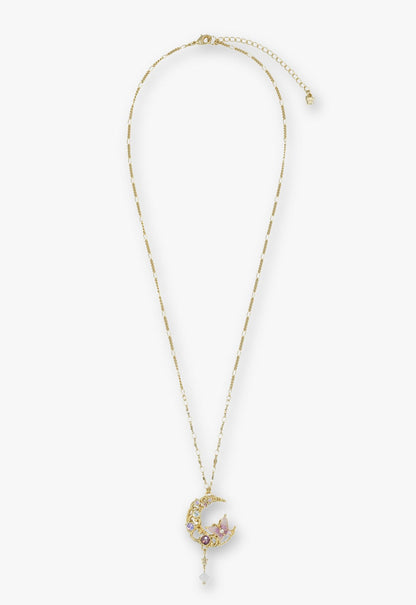 Anna Sui Enchanted Butterfly Moon Necklace - Gold