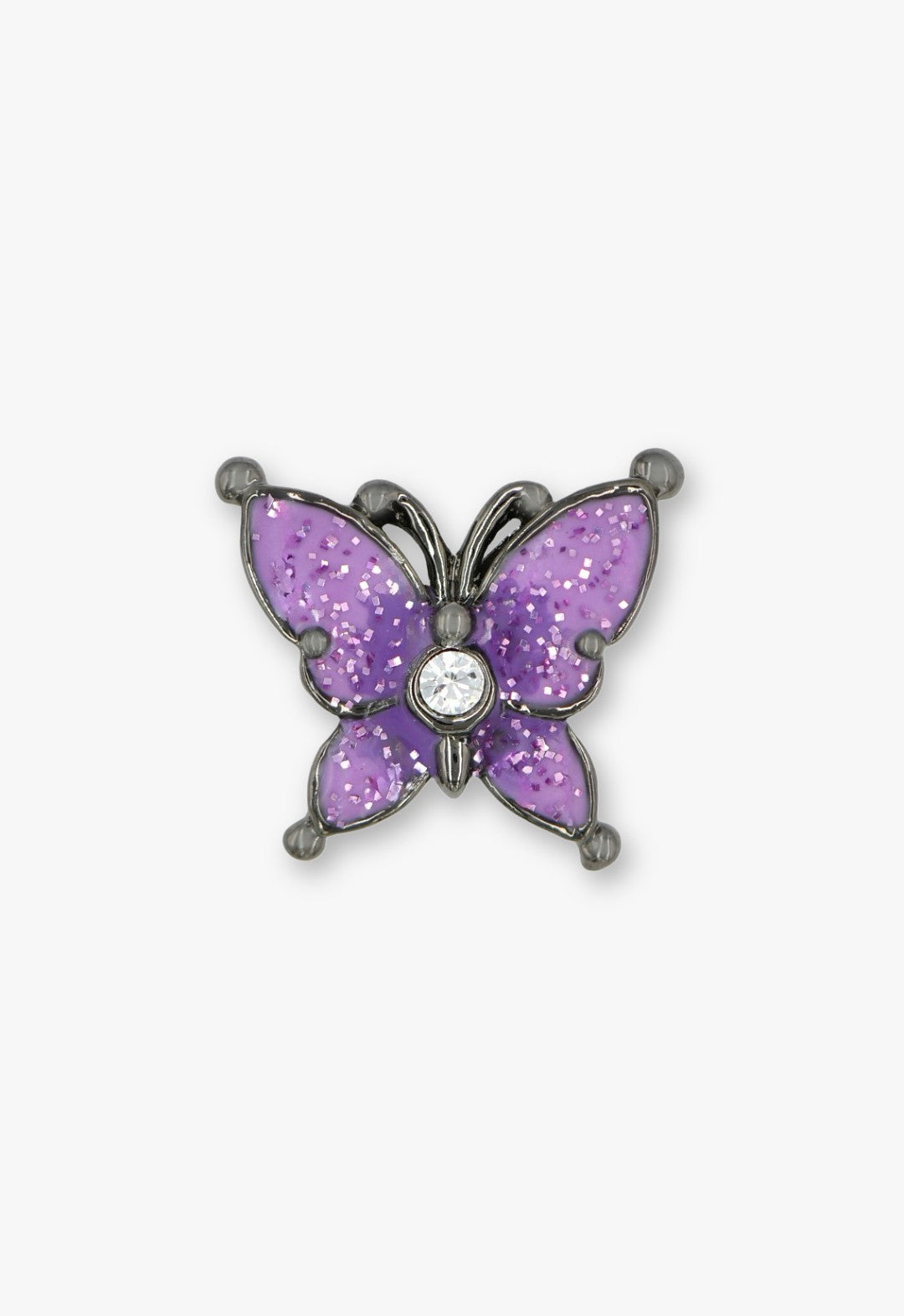 Anna Sui Twilight Gothic Butterfly Earrings - Gunmetal