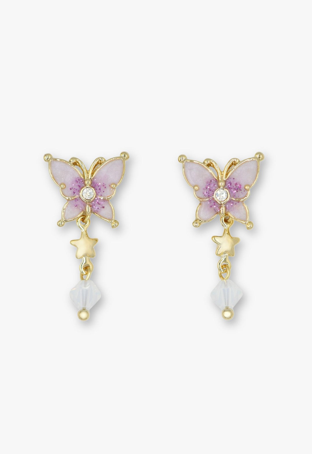 Anna Sui Twilight Butterfly Drop Earrings - Gold