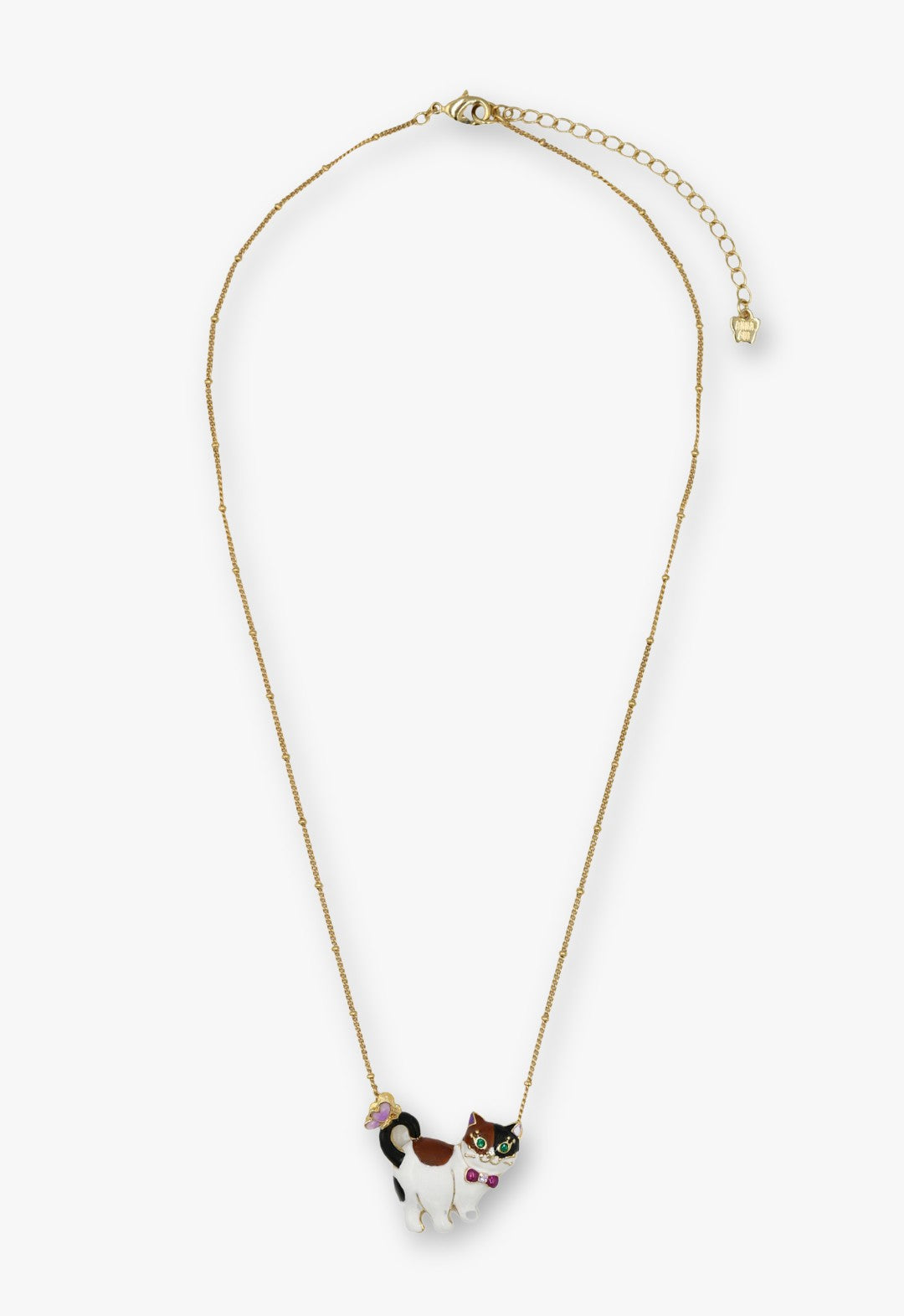 Anna Sui Calico Kitty Necklace - Gold