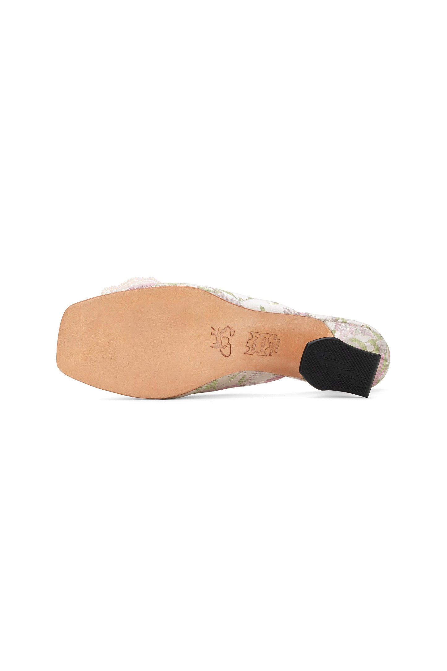 Anna Sui John Fluevog x Anna Sui Brocade Mules- Pink