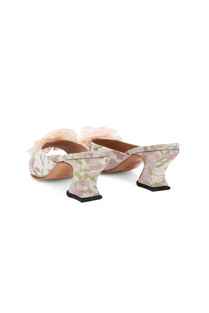 Anna Sui John Fluevog x Anna Sui Brocade Mules- Pink