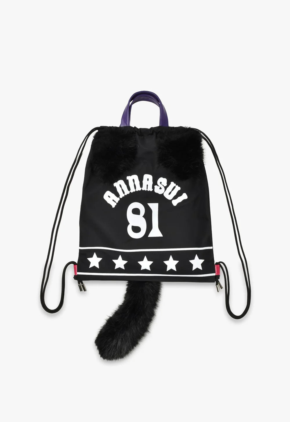 Anna Sui Black Cat Drawstring Bag