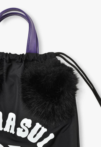 Anna Sui Black Cat Drawstring Bag