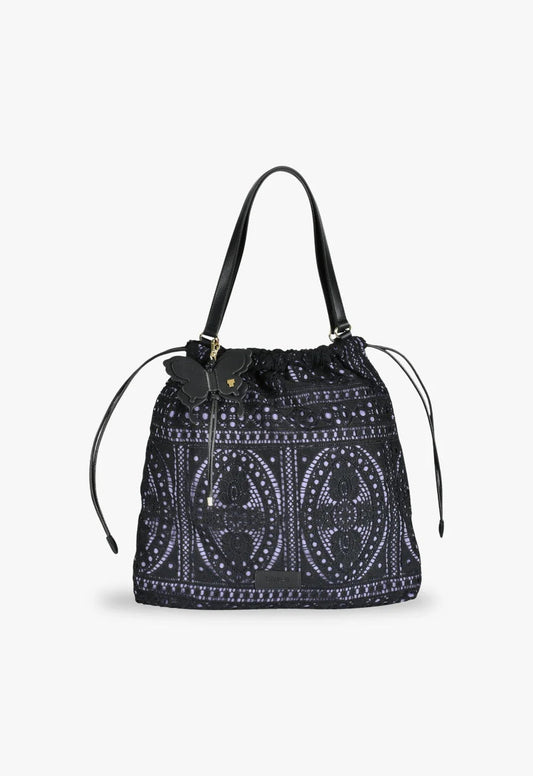 Anna Sui Violet Allure Lace Tote Bag