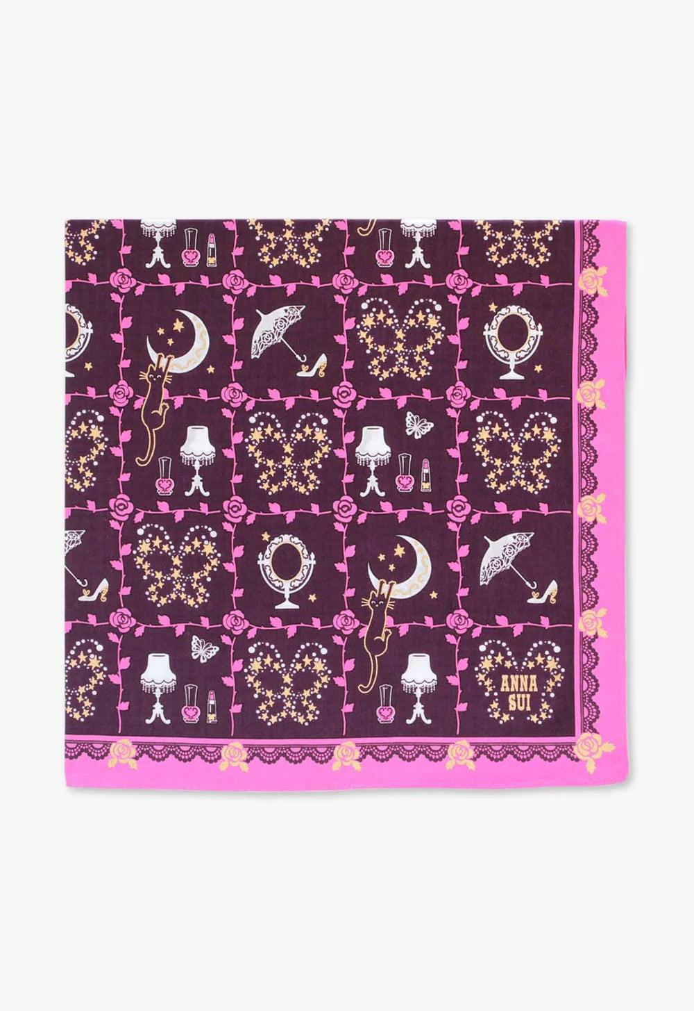 Anna Sui Rose Vine Decor Handkerchief