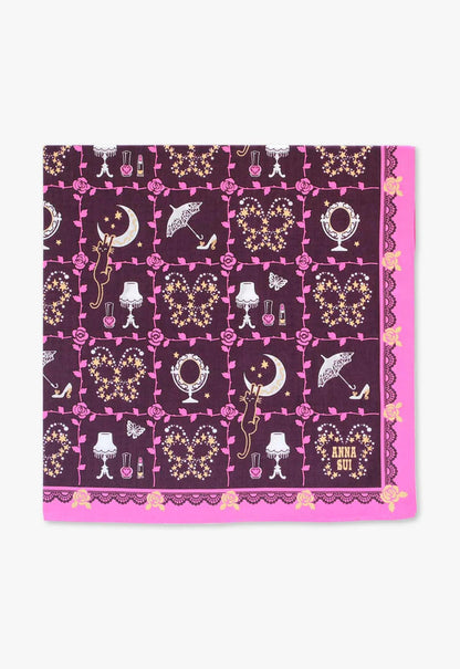 Anna Sui Rose Vine Decor Handkerchief