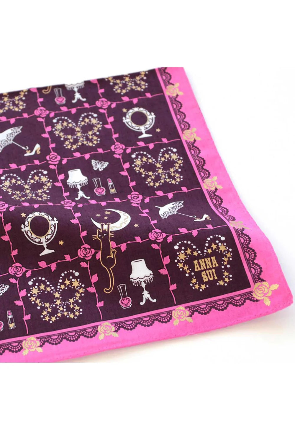Anna Sui Rose Vine Decor Handkerchief