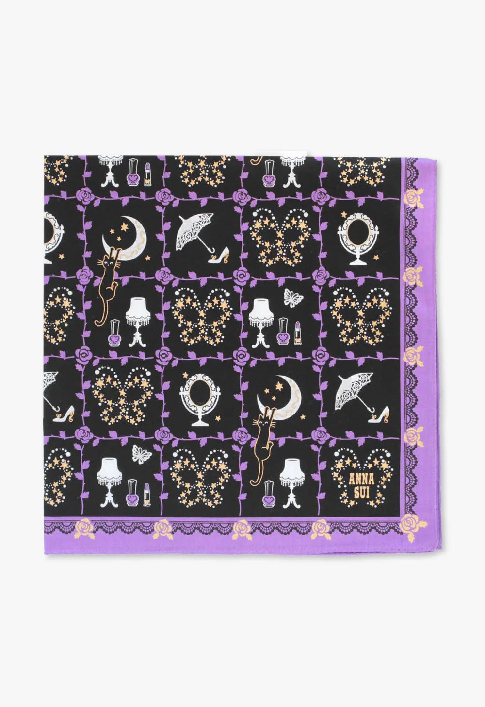 Anna Sui Rose Vine Decor Handkerchief