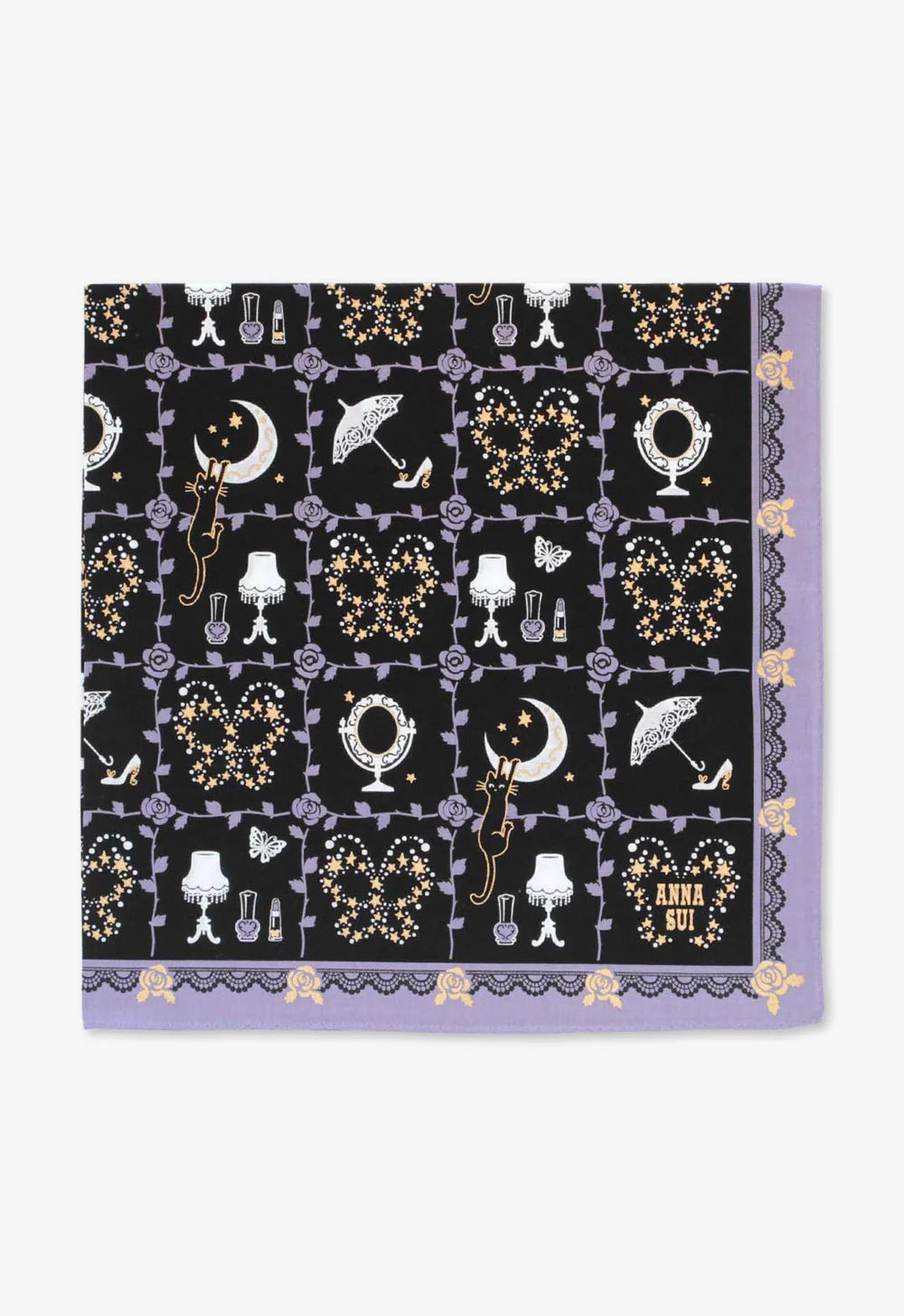 Anna Sui Rose Vine Decor Handkerchief