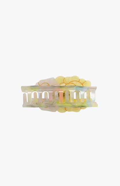 Anna Sui Double Rose Large Jaw Clip – Iridescent Bloom