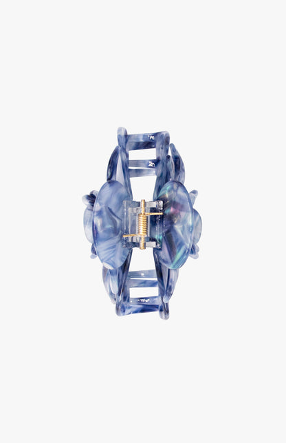 Anna Sui Rose Petal Bar Large Jaw Clip- Blue