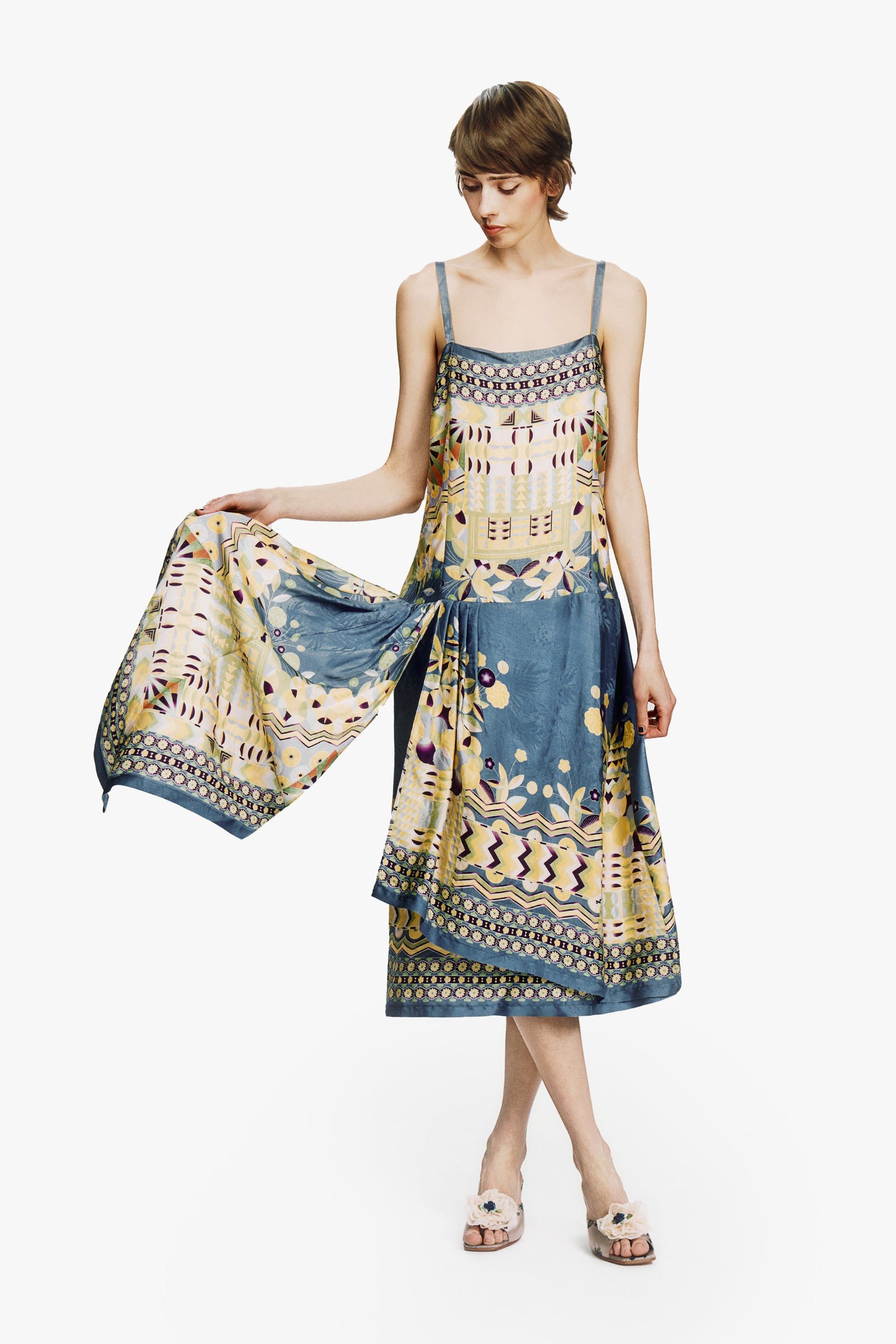 Anna Sui Pueblo Deco Border Dress