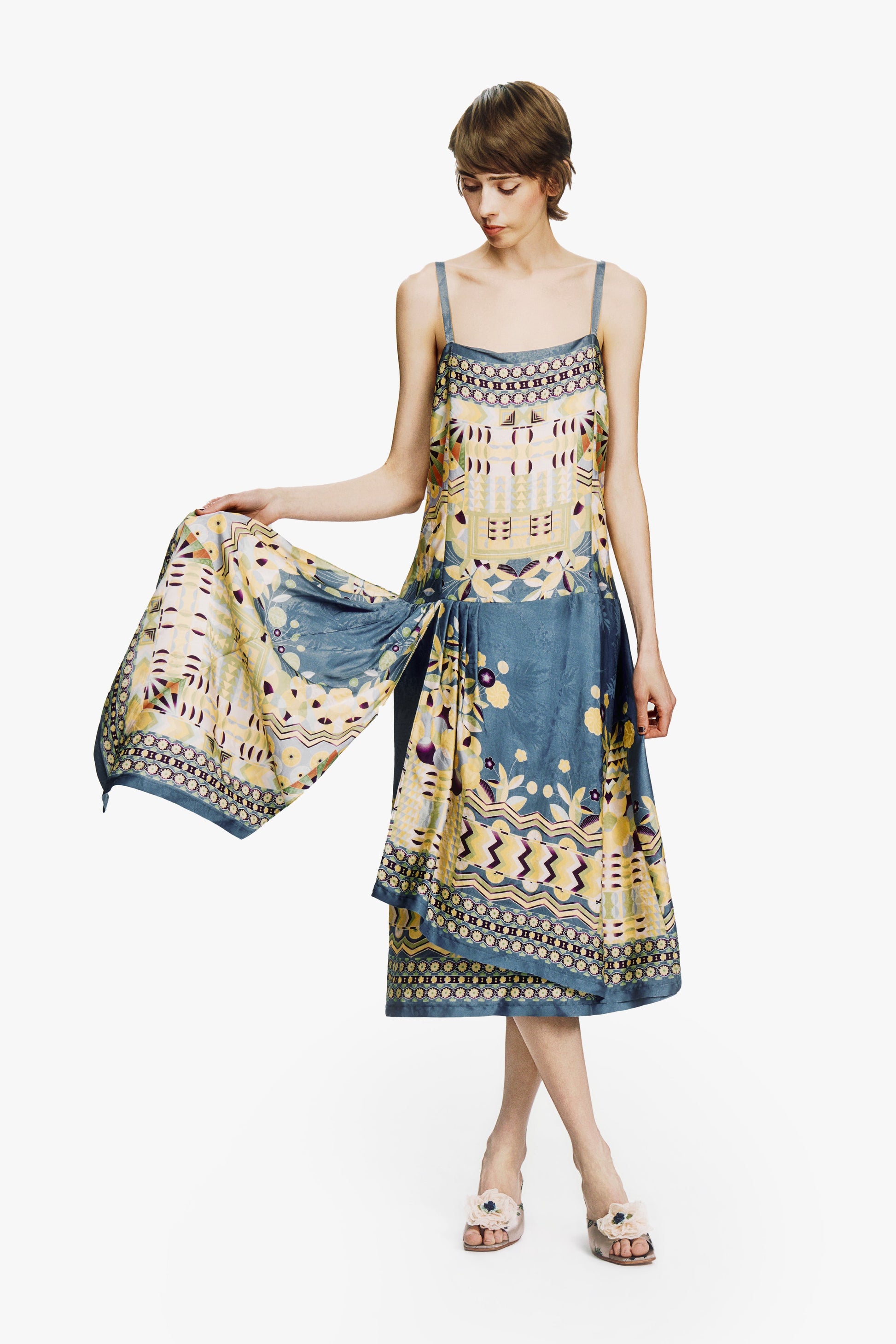 Anna Sui Pueblo Deco Border Dress